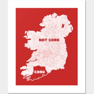 Cork / Not Cork Rebel County Faded Style Retro Design Posters and Art